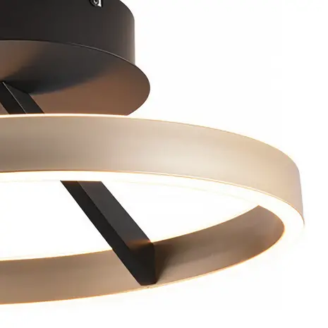 Freelight Plafondlamp Pilota Ø 30 cm zwart goud Freelight Plafondlamp Pilota Ø 30 cm zwart goud