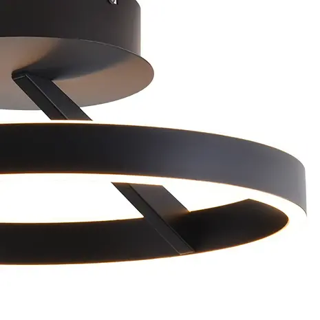 Freelight Plafondlamp Pilota  Ø 40 cm zwart