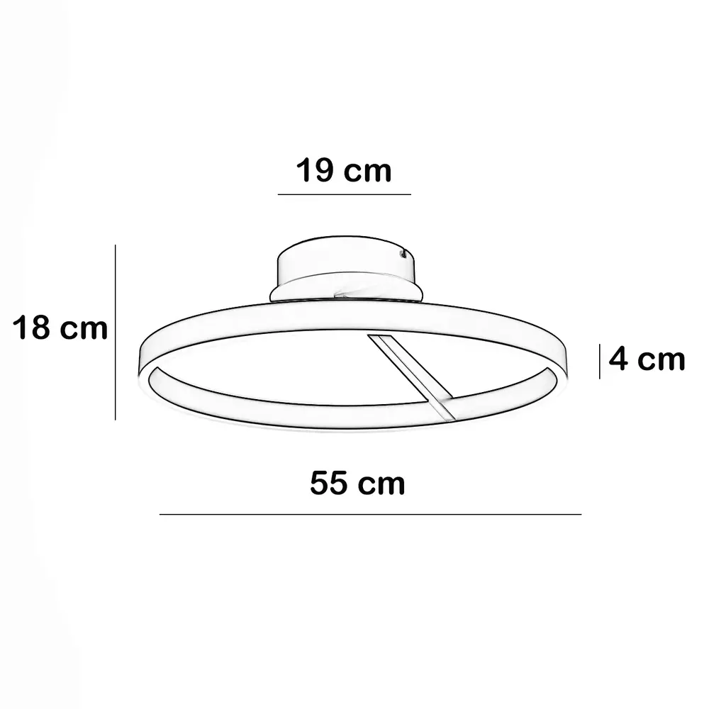 Freelight Plafondlamp Pilota  Ø 55 cm zwart Freelight Plafondlamp Pilota  Ø 55 cm zwart