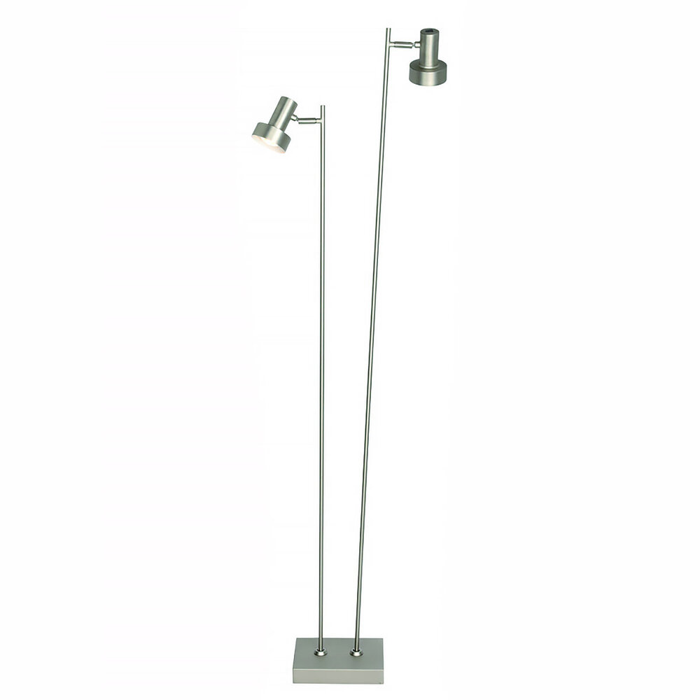 Freelight Vloerlamp Lunata 2 lichts H 140 cm mat chroom Freelight Vloerlamp Lunata 2 lichts H 140 cm mat chroom