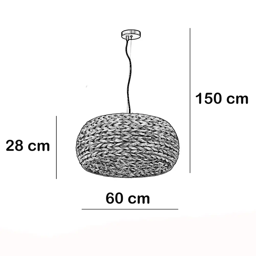 Freelight Hanglamp Tessa Ø 60 cm zeegras beige Freelight Hanglamp Tessa Ø 60 cm zeegras beige