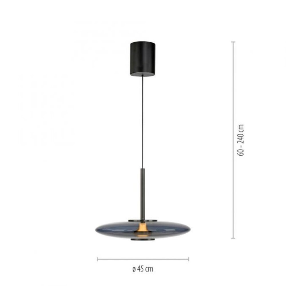 Neuhaus PURE Hanglamp E-Vitrum  e-Lift Ø 45 cm donker grijs Neuhaus PURE Hanglamp E-Vitrum  e-Lift Ø 45 cm donker grijs
