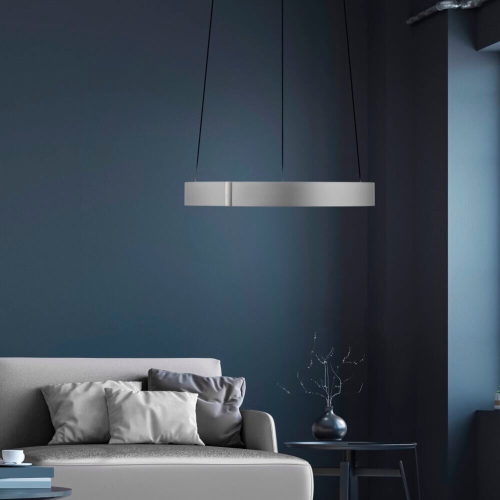 Neuhaus PURE Hanglamp E-Clipse e-Lift Ø 50 cm mat chroom Neuhaus PURE Hanglamp E-Clipse e-Lift Ø 50 cm mat chroom