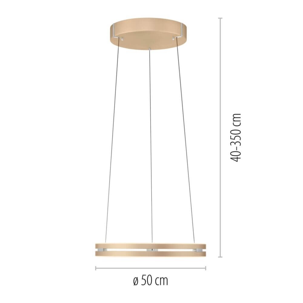 Neuhaus PURE Hanglamp E-Loop e-Lift Ø 50 cm mat goud Neuhaus PURE Hanglamp E-Loop e-Lift Ø 50 cm mat goud
