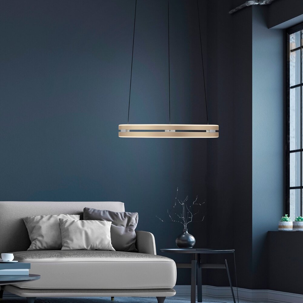Neuhaus PURE Hanglamp E-Loop e-Lift Ø 50 cm mat goud Neuhaus PURE Hanglamp E-Loop e-Lift Ø 50 cm mat goud