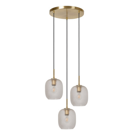 Lucide ALICENT - Hanglamp - Ø 35 cm - 3xE27 - Mat Goud / Messing Lucide ALICENT - Hanglamp - Ø 35 cm - 3xE27 - Mat Goud / Messing