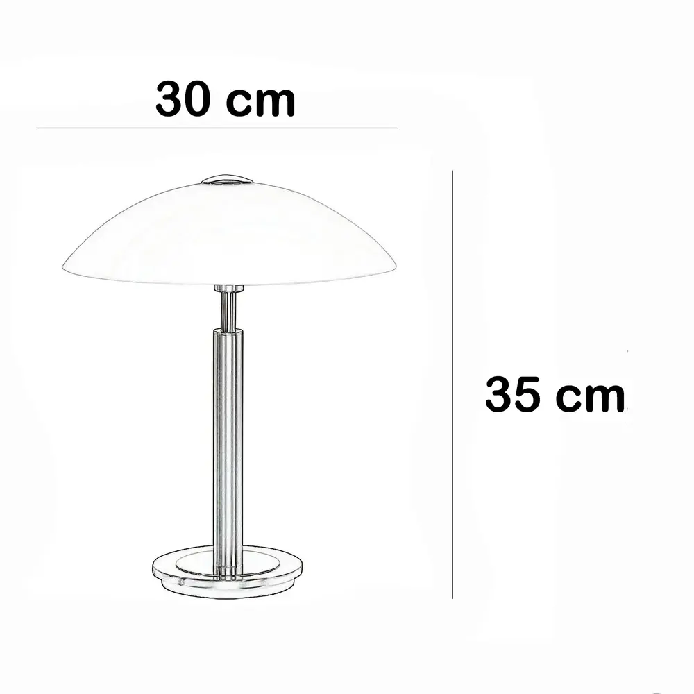 Highlight Tafellamp Touch H 35 cm Ø 30 cm mat chroom Highlight Tafellamp Touch H 35 cm Ø 30 cm mat chroom