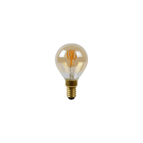 Lucide P45 - Filament lamp - Ø 4,5 cm - LED 3 StepDim (Memory) - E14 - 1x3W 2200K - Amber Lucide P45 - Filament lamp - Ø 4,5 cm - LED 3 StepDim (Memory) - E14 - 1x3W 2200K - Amber