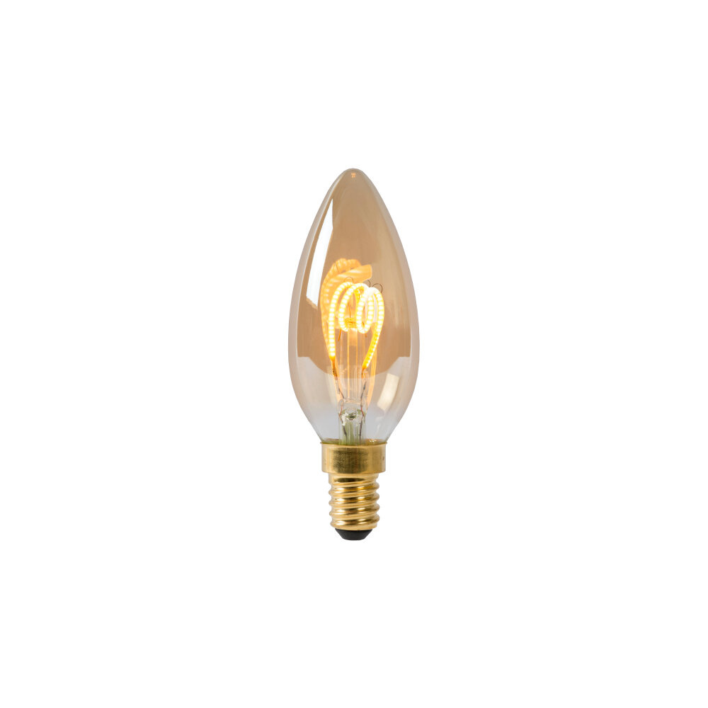 Lucide C35 - Filament lamp - Ø 3,5 cm - LED 3 StepDim (Memory) - E14 - 1x3W 2200K - Amber