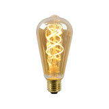 Lucide ST64 - Filament lamp - Ø 6,4 cm - LED 3 StepDim (Memory) - E27 - 1x4,9W 2200K - Amber Lucide ST64 - Filament lamp - Ø 6,4 cm - LED 3 StepDim (Memory) - E27 - 1x4,9W 2200K - Amber