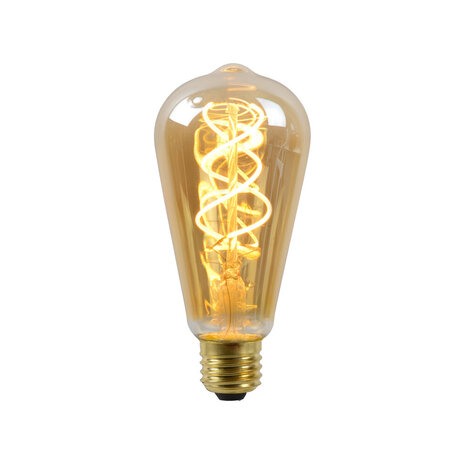 Lucide ST64 - Filament lamp - Ø 6,4 cm - LED 3 StepDim (Memory) - E27 - 1x4,9W 2200K - Amber Lucide ST64 - Filament lamp - Ø 6,4 cm - LED 3 StepDim (Memory) - E27 - 1x4,9W 2200K - Amber