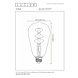 Lucide ST64 - Filament lamp - Ø 6,4 cm - LED 3 StepDim (Memory) - E27 - 1x4,9W 2200K - Amber Lucide ST64 - Filament lamp - Ø 6,4 cm - LED 3 StepDim (Memory) - E27 - 1x4,9W 2200K - Amber