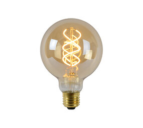 Lucide G95 - Filament lamp - Ø 9,5 cm - LED 3 StepDim (Memory) - E27 - 1x4,9W 2200K - Amber