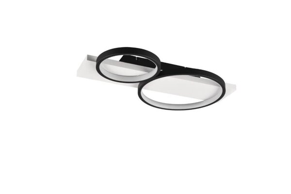 Trio Leuchten Plafondlamp Medera 2 lichts L 54 cm wit zwart Trio Leuchten Plafondlamp Medera 2 lichts L 54 cm wit zwart