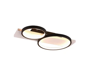 Trio Leuchten Plafondlamp Medera 2 lichts L 54 cm wit zwart Trio Leuchten Plafondlamp Medera 2 lichts L 54 cm wit zwart
