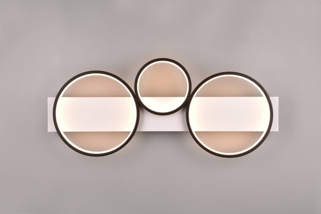 Trio Leuchten Plafondlamp Medera 3 lichts L 80 cm wit zwart Trio Leuchten Plafondlamp Medera 3 lichts L 80 cm wit zwart