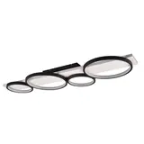 Trio Leuchten Plafondlamp Medera 4 lichts L 100 cm wit zwart Trio Leuchten Plafondlamp Medera 4 lichts L 100 cm wit zwart
