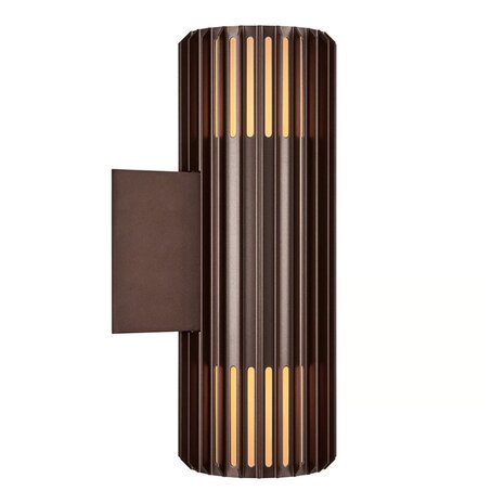 Nordlux Buitenlamp Aludra seaside 2 lichts wand bruin metallic Nordlux Buitenlamp Aludra seaside 2 lichts wand bruin metallic