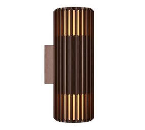 Nordlux Buitenlamp Aludra seaside 2 lichts wand bruin metallic Nordlux Buitenlamp Aludra seaside 2 lichts wand bruin metallic