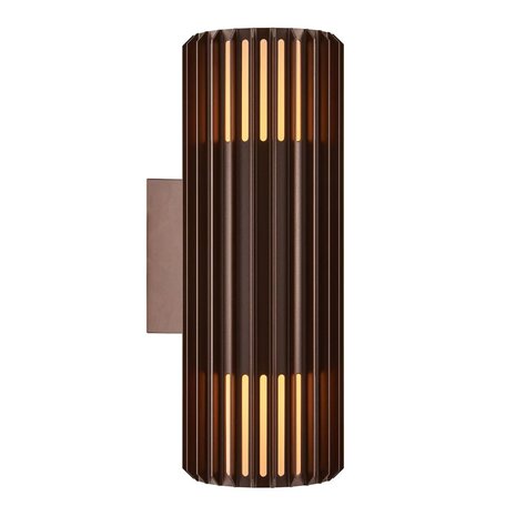 Nordlux Buitenlamp Aludra seaside 2 lichts wand bruin metallic Nordlux Buitenlamp Aludra seaside 2 lichts wand bruin metallic