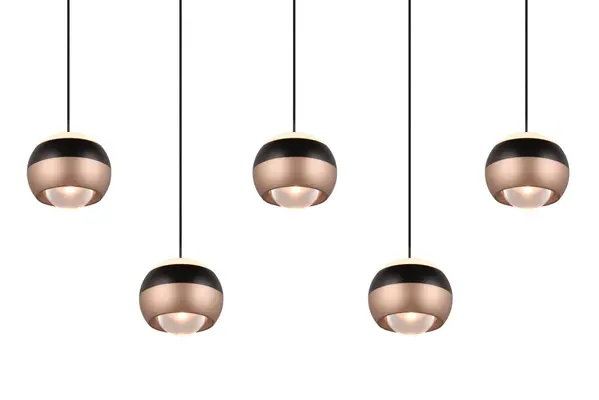 TRIO Select Hanglamp Orbit 5 lichts L 100 cm brons zwart TRIO Select Hanglamp Orbit 5 lichts L 100 cm brons zwart