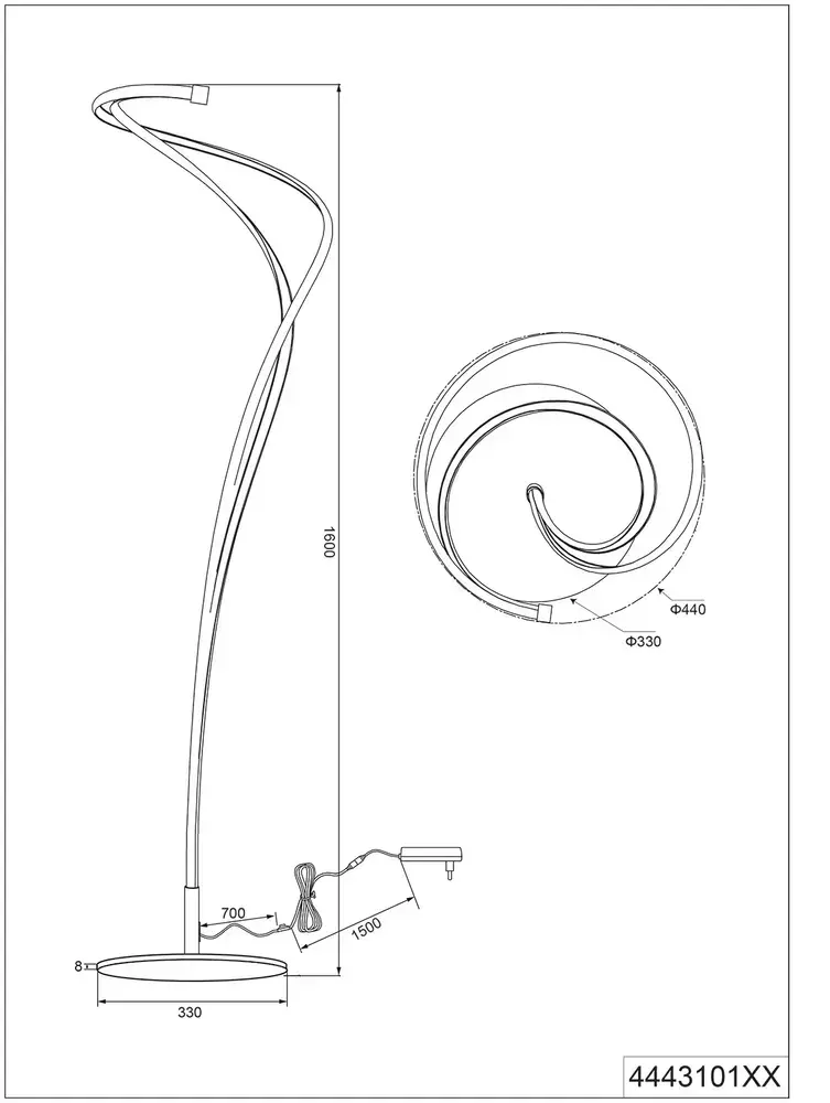 TRIO Select Vloerlamp Nala H 160 cm zwart TRIO Select Vloerlamp Nala H 160 cm zwart