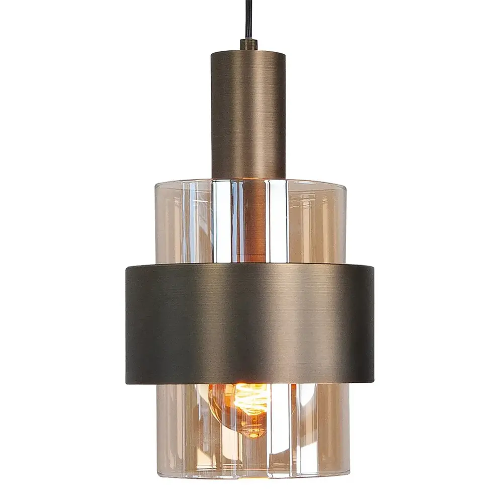 Highlight Hanglamp Marrone 1 lichts Ø 18 cm brons Highlight Hanglamp Marrone 1 lichts Ø 18 cm brons