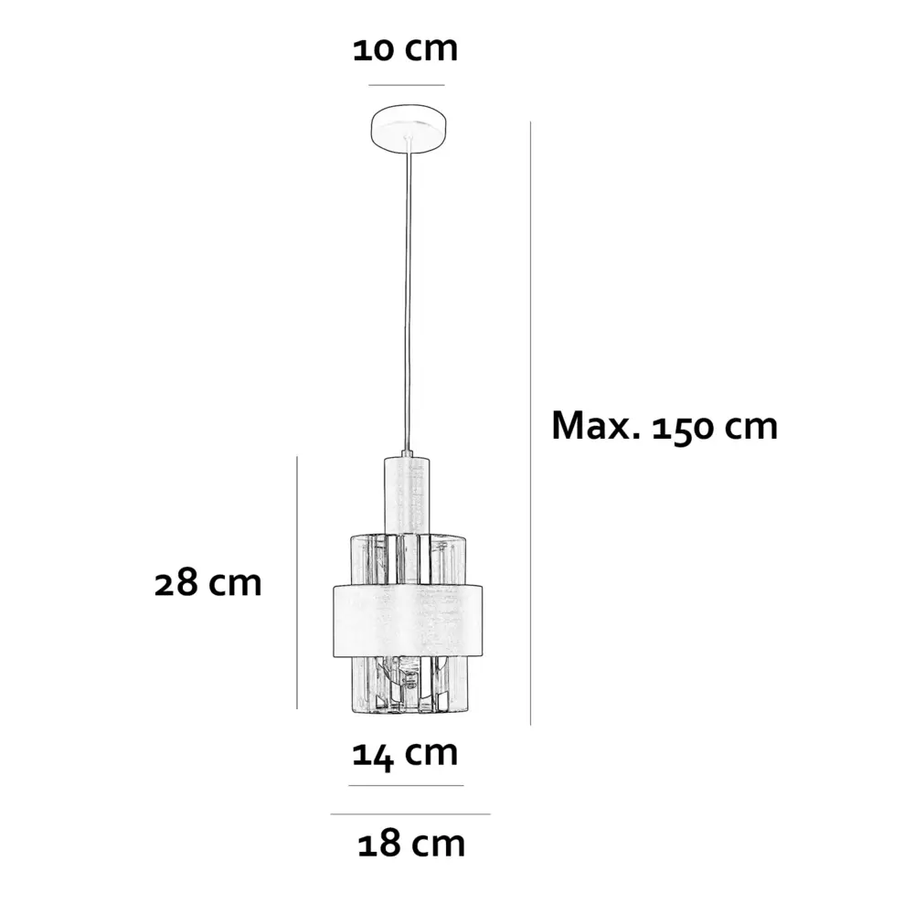 Highlight Hanglamp Marrone 1 lichts Ø 18 cm brons Highlight Hanglamp Marrone 1 lichts Ø 18 cm brons