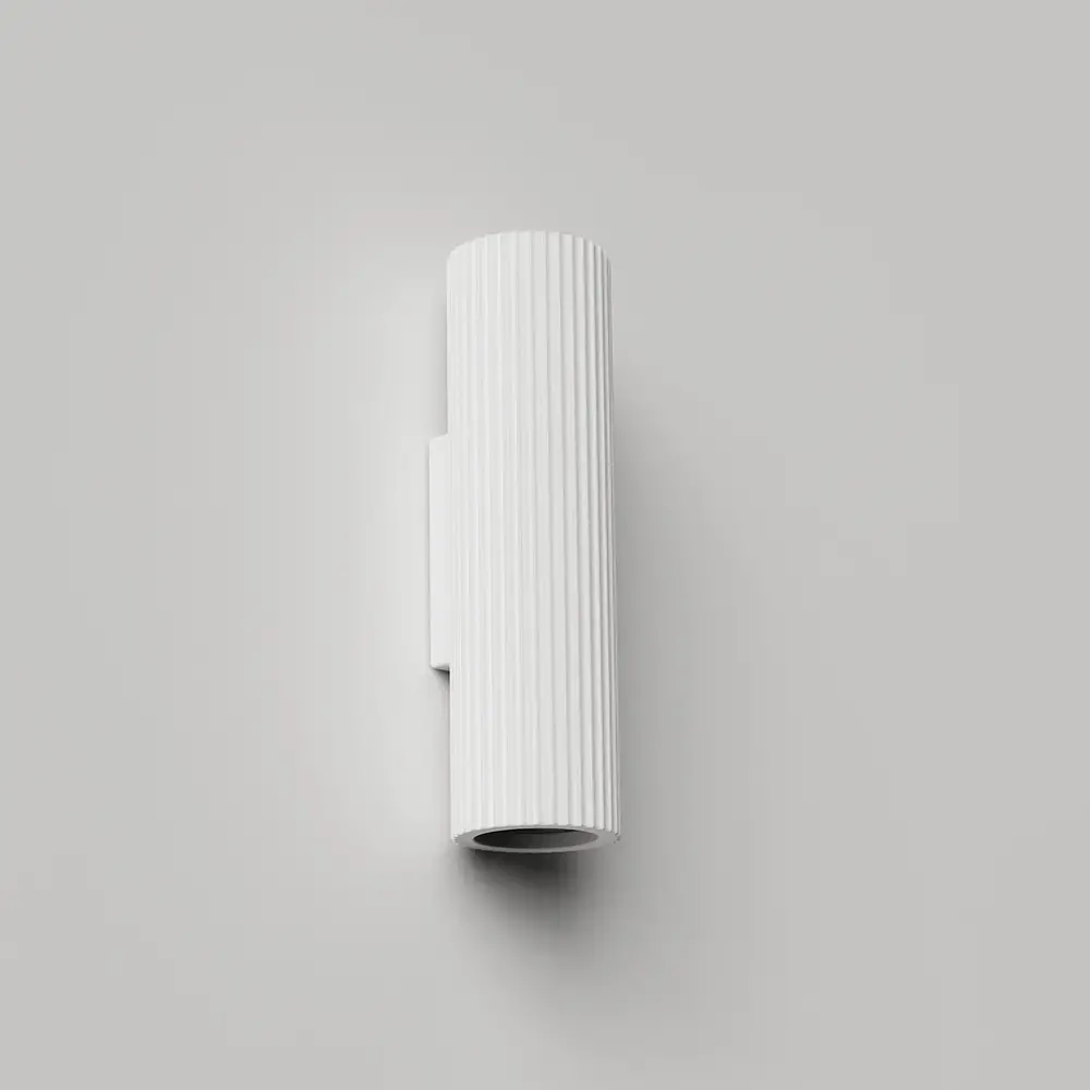 Artdelight Wandlamp Brest ribbel H 25 cm gips wit Artdelight Wandlamp Brest ribbel H 25 cm gips wit