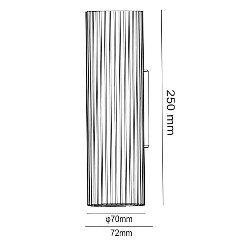 Artdelight Wandlamp Brest ribbel H 25 cm gips wit Artdelight Wandlamp Brest ribbel H 25 cm gips wit