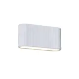 Artdelight Wandlamp Lille ribbel L 25 cm gips wit