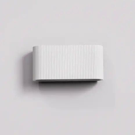 Artdelight Wandlamp Lille ribbel L 25 cm gips wit Artdelight Wandlamp Lille ribbel L 25 cm gips wit