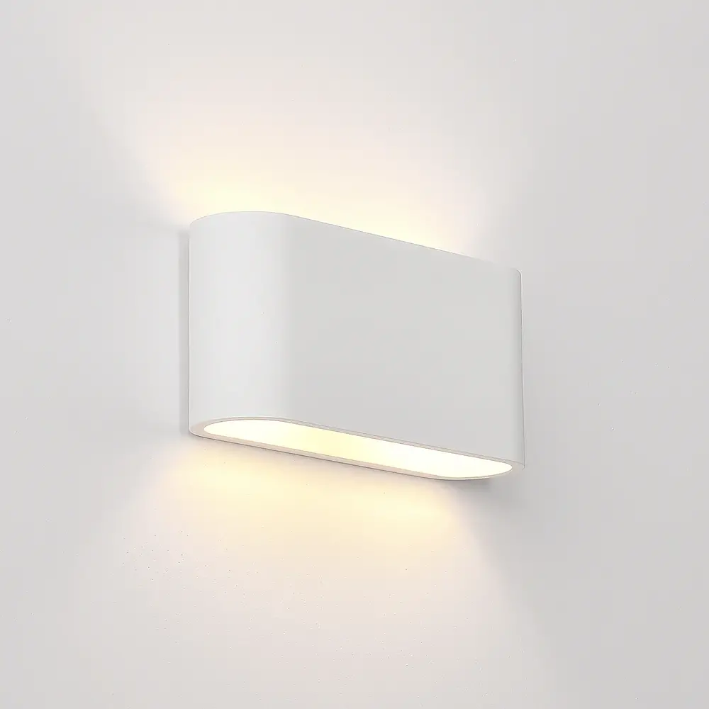 Artdelight Wandlamp Lille glad L 25 cm gips wit Artdelight Wandlamp Lille glad L 25 cm gips wit