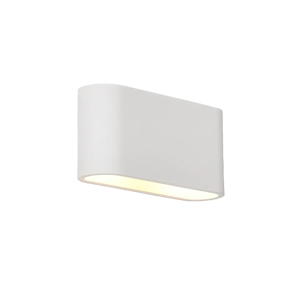 Artdelight Wandlamp Lille glad L 25 cm gips wit