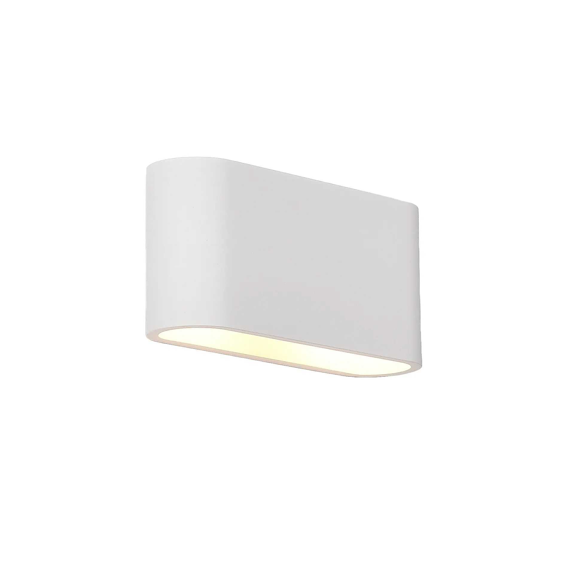 Artdelight Wandlamp Lille glad L 25 cm gips wit