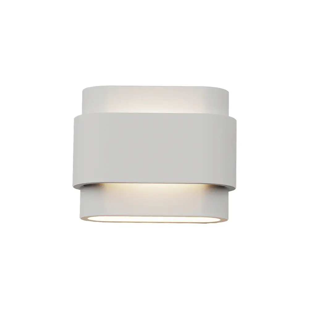 Artdelight Wandlamp Metz L 20 cm gips wit Artdelight Wandlamp Metz L 20 cm gips wit