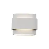 Artdelight Wandlamp Metz L 20 cm gips wit