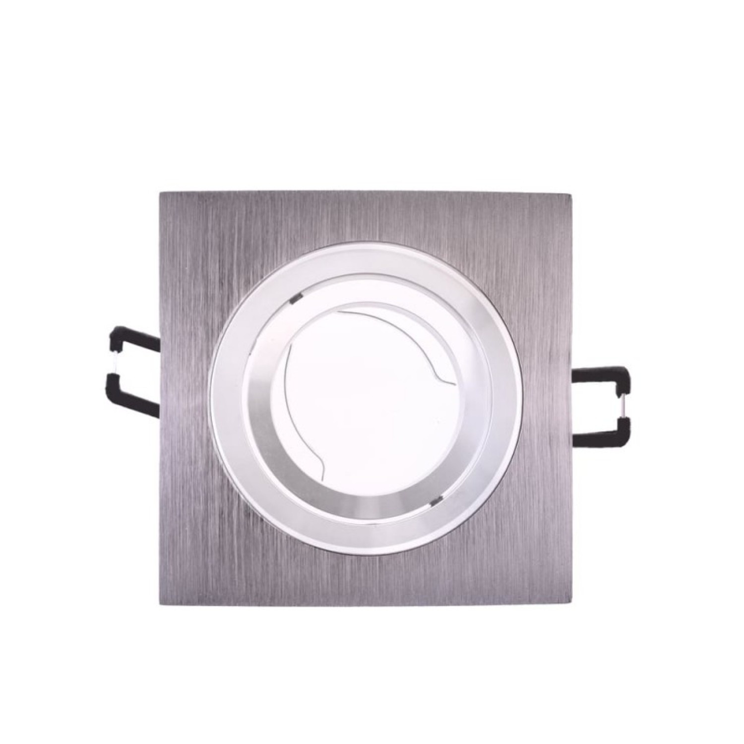 CristalRecord Inbouwspot Helium vierkant 9 cm GU10 aluminium