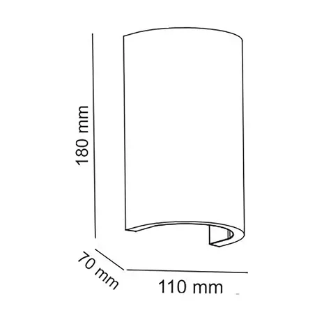 Artdelight Wandlamp Nantes glad H 18 cm gips wit Artdelight Wandlamp Nantes glad H 18 cm gips wit