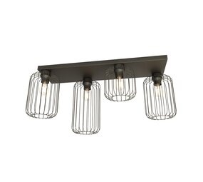 Emibig Plafondlamp Barn 4 lichts L 70 cm zwart Emibig Plafondlamp Barn 4 lichts L 70 cm zwart