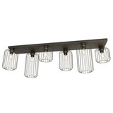 Emibig Plafondlamp Barn 6 lichts L 115 cm zwart Emibig Plafondlamp Barn 6 lichts L 115 cm zwart