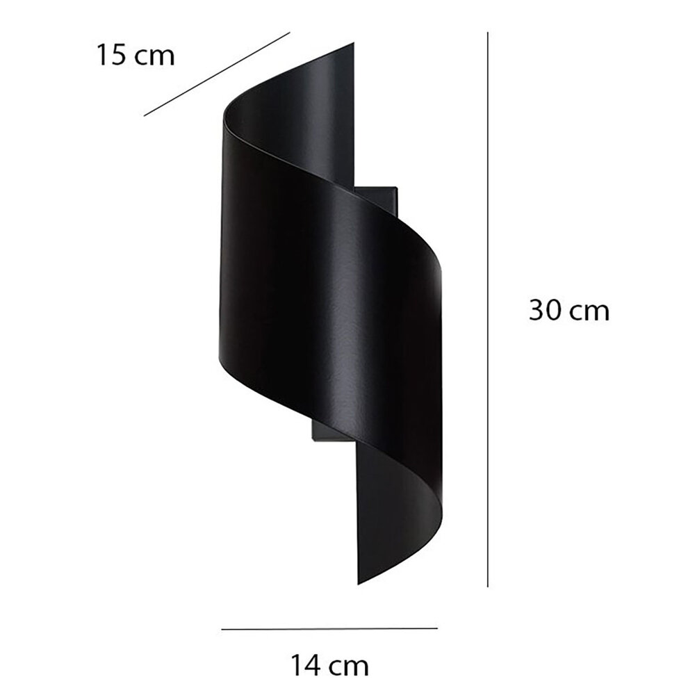 Emibig Wandlamp Spiner H 30 cm zwart Emibig Wandlamp Spiner H 30 cm zwart