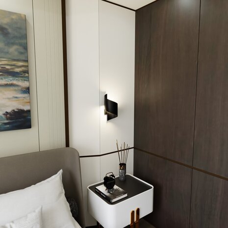 Emibig Wandlamp Spiner H 30 cm zwart Emibig Wandlamp Spiner H 30 cm zwart