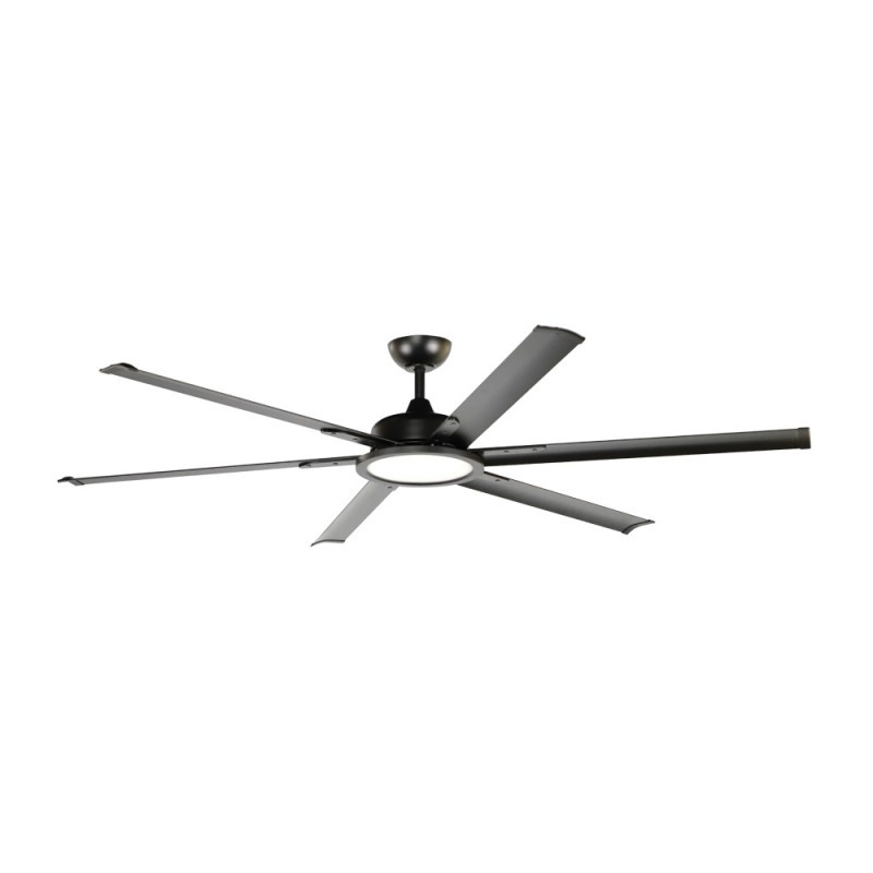 CristalRecord Plafondventilator BigBen Ø 180 cm XXL zwart