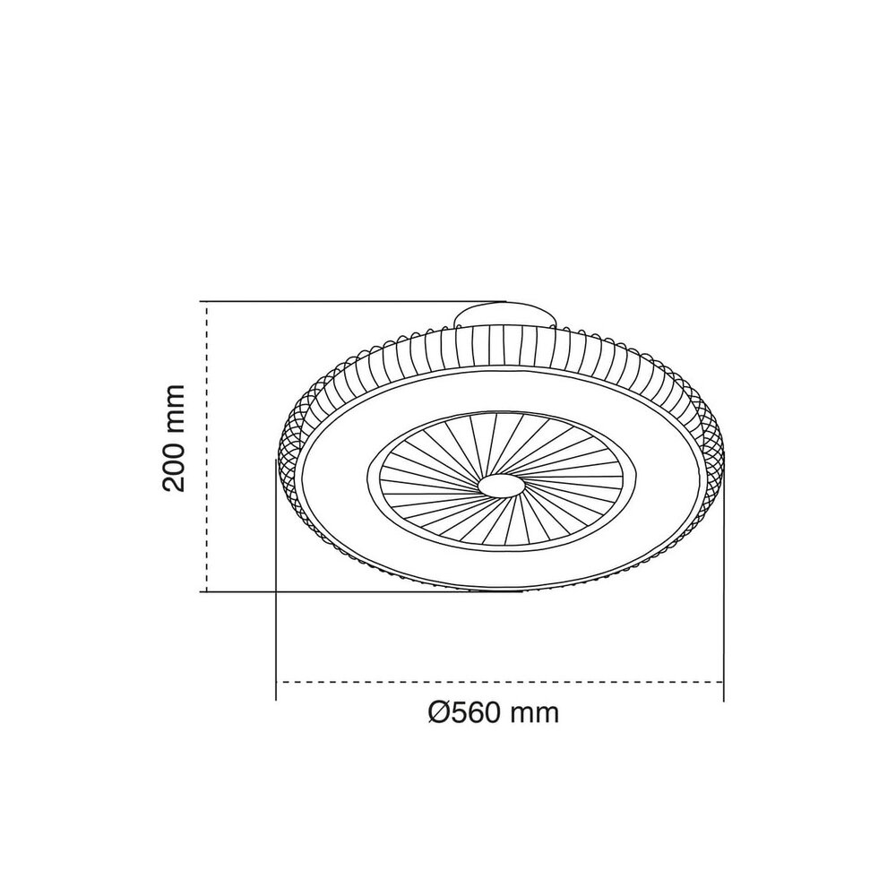CristalRecord Plafondventilator Mirabel Ø 56 cm brons CristalRecord Plafondventilator Mirabel Ø 56 cm brons