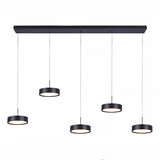Freelight Hanglamp Alieno 5 lichts L 120 cm comfortlift zwart Freelight Hanglamp Alieno 5 lichts L 120 cm comfortlift zwart