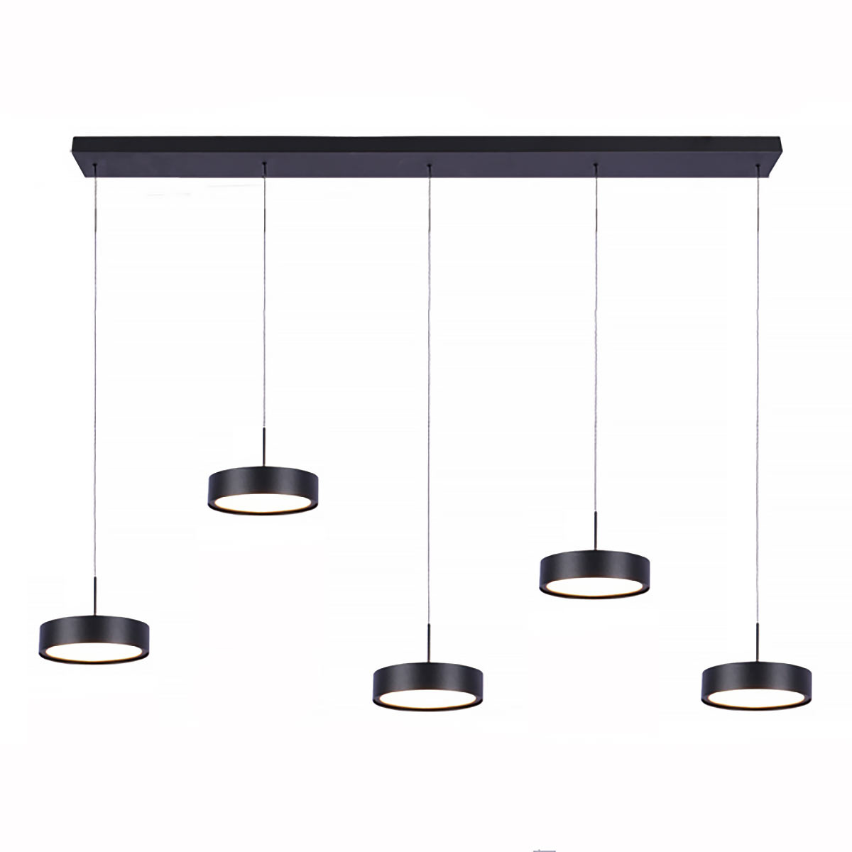 Freelight Hanglamp Alieno 5 lichts L 120 cm comfortlift zwart