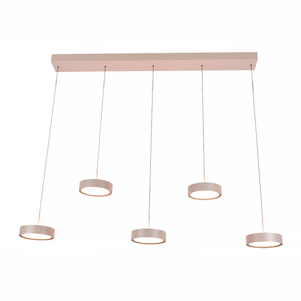 Freelight Hanglamp Alieno 5 lichts L 120 cm comfortlift beige Freelight Hanglamp Alieno 5 lichts L 120 cm comfortlift beige