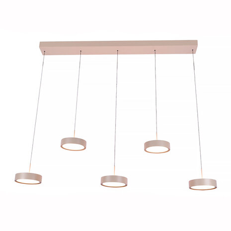 Freelight Hanglamp Alieno 5 lichts L 120 cm comfortlift beige Freelight Hanglamp Alieno 5 lichts L 120 cm comfortlift beige