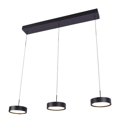 Freelight Hanglamp Alieno 3 lichts L 90 cm comfortlift zwart Freelight Hanglamp Alieno 3 lichts L 90 cm comfortlift zwart